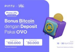 Promo OVO x Pintu April 2022: Gratis Bitcoin Hingga Rp100.000