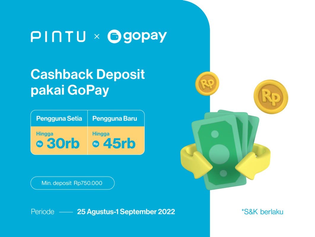 Gambar Promo Gajian Pintu x GoPay Agustus 2022: Cashback GoPay hingga Rp45.000
