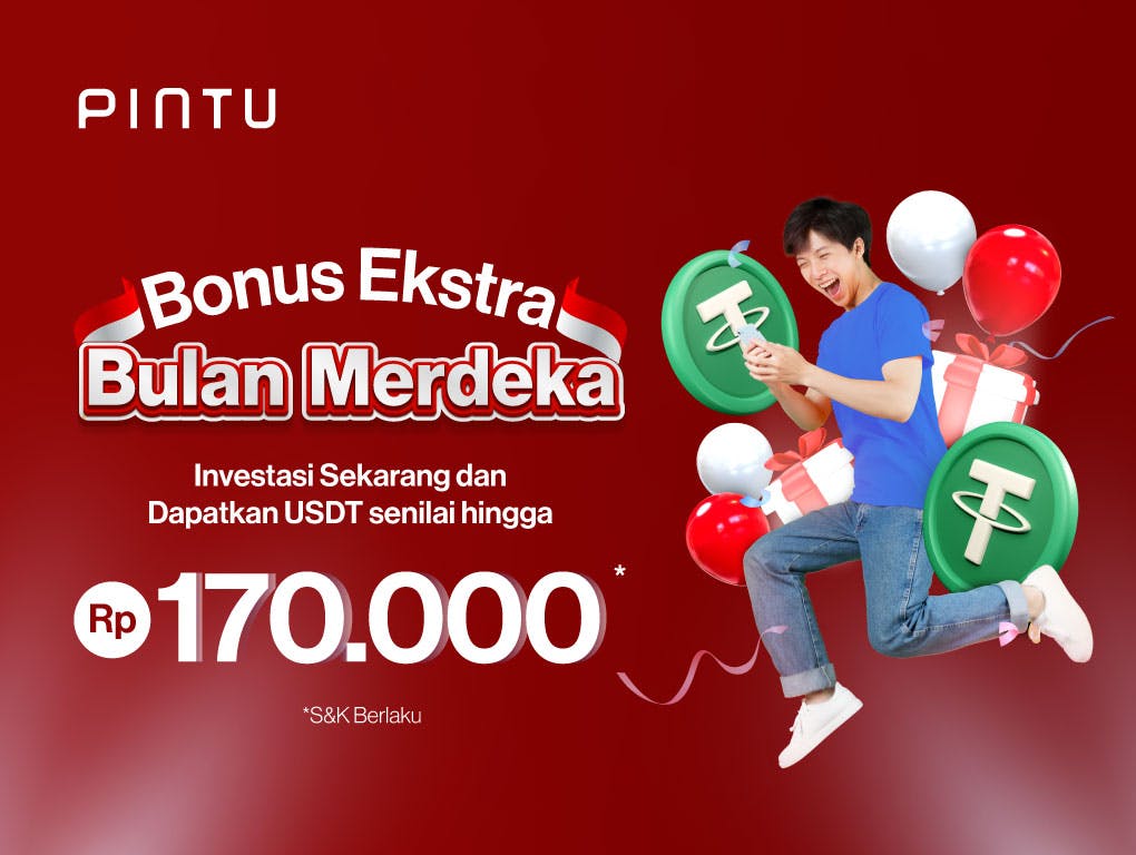 Gambar Promo Kemerdekaan: Beli Crypto Pertama dan Dapatkan Bonus Hingga Rp170.000 USDT!
