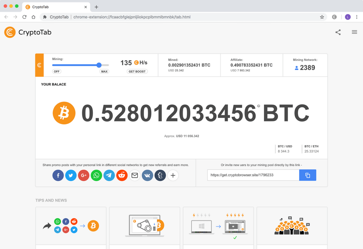 Gambar CryptoTab: Browser dengan Fitur Penambangan Bitcoin, Gimana Cara Kerjanya?