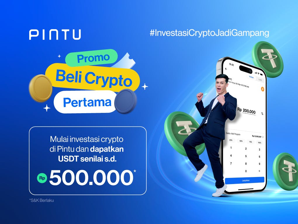 Gambar Beli Crypto Pertamamu dan Raih Reward USDT up to Rp500.000!