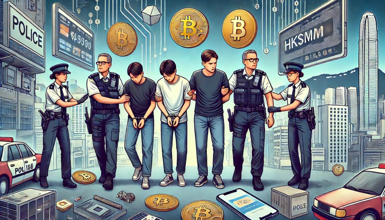 Gambar Penipuan Kripto Senilai HK$11 Juta: Polisi Hong Kong Bekuk 4 Pelaku Termasuk Seorang Remaja!