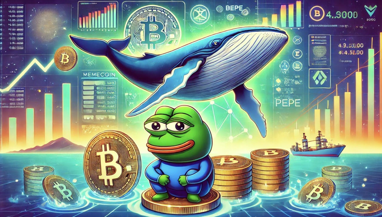 Gambar Whale Kripto Borong Memecoin PEPE Senilai $3,13 Juta di Tengah Gejolak Pasar!