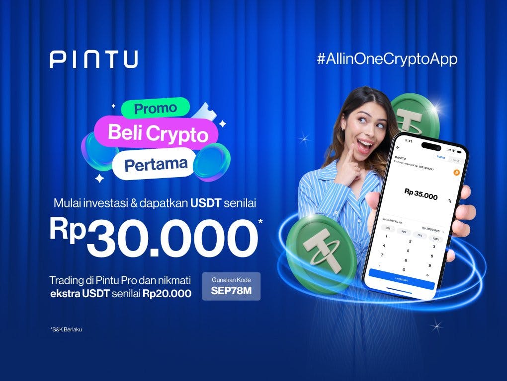 Gambar Beli Crypto Pertamamu dan Nikmati Cashback Voucher USDT Senilai Rp30.000!