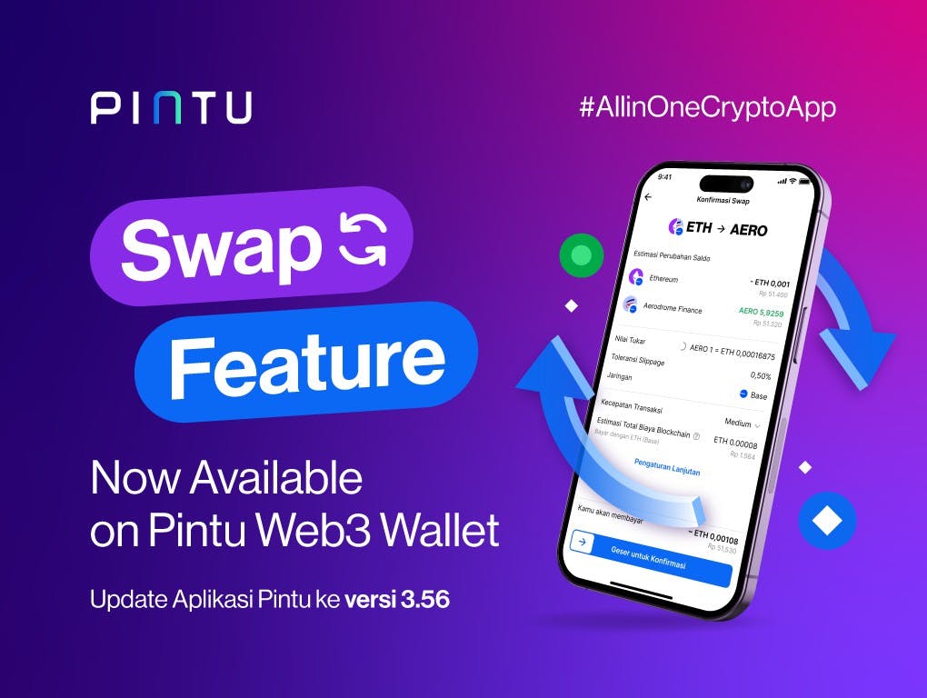 Gambar Pintu Web3 Wallet Luncurkan Fitur Swap: Tukar Token Kini Jadi Lebih Mudah!