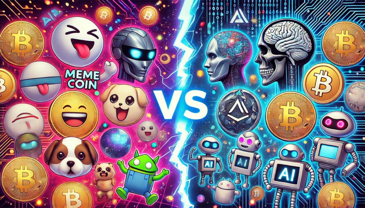 Gambar Meme Coin vs AI: Pergeseran Minat Investor, AI Tokens Mengungguli Meme Coin