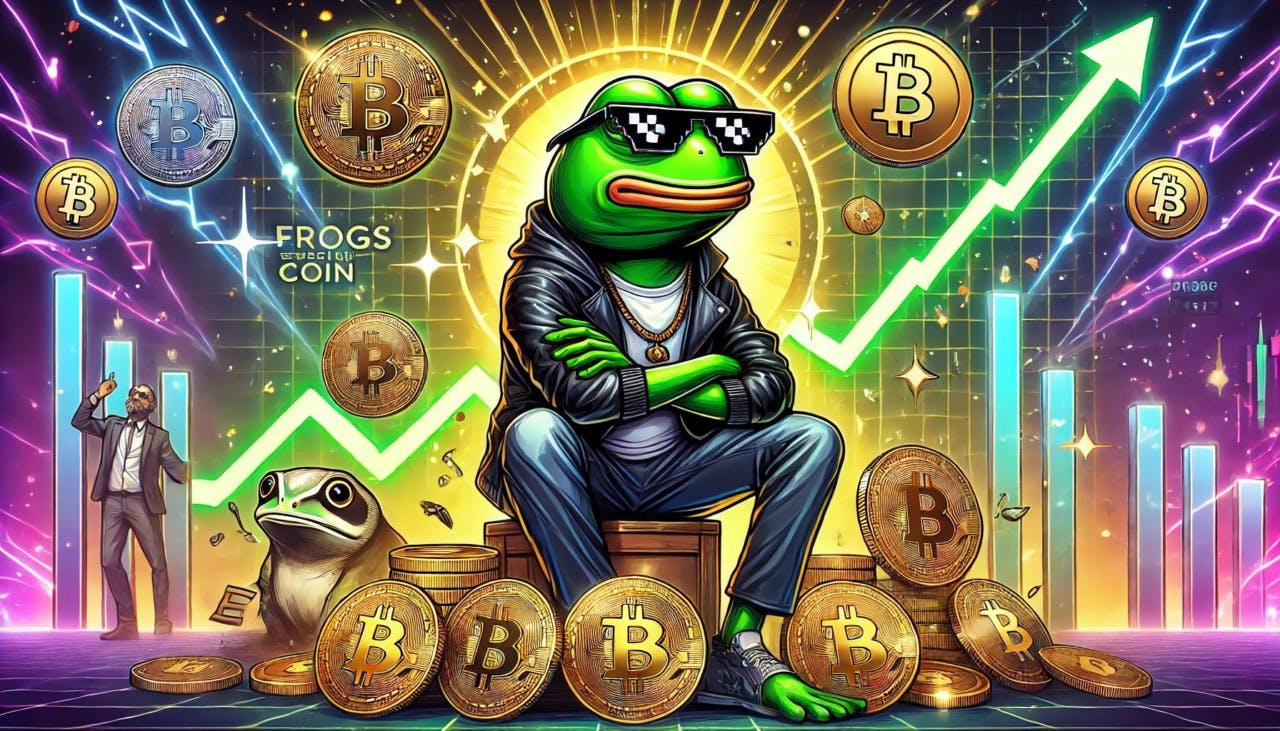 Gambar Meme Coin Frogs ($FROGS) Capai 300.000 Followers di X, Airdrop dan Token Listing Segera Hadir!