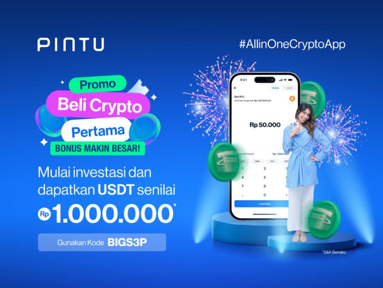 Trading Crypto Pertamamu & Menangkan Hadiah Rp1.000.000 dalam USDT!