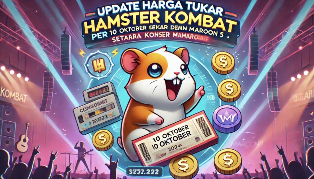 Gambar Update Harga Tukar 95.000 Hamster Kombat Per 10 Oktober 2024, Setara dengan Tiket Konser Maroon 5?