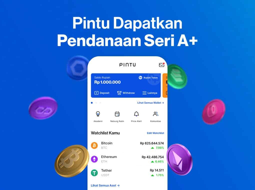 Pintu Mendapatkan Pendanaan Seri A+ Sebesar US$35 Juta untuk Bangun Exchange Cryptocurrency Terbesar di Indonesia