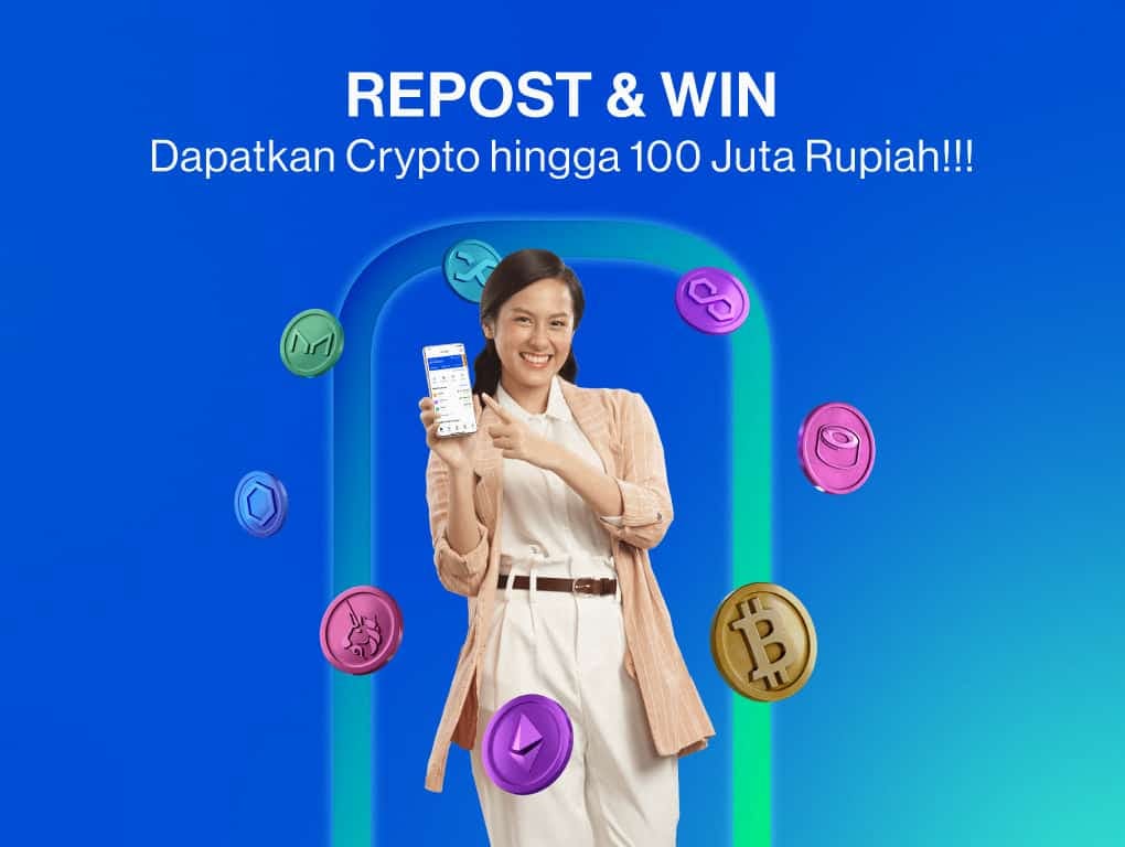 Gambar Repost & Win: Dapatkan Crypto Gratis Hingga Rp100 Juta!