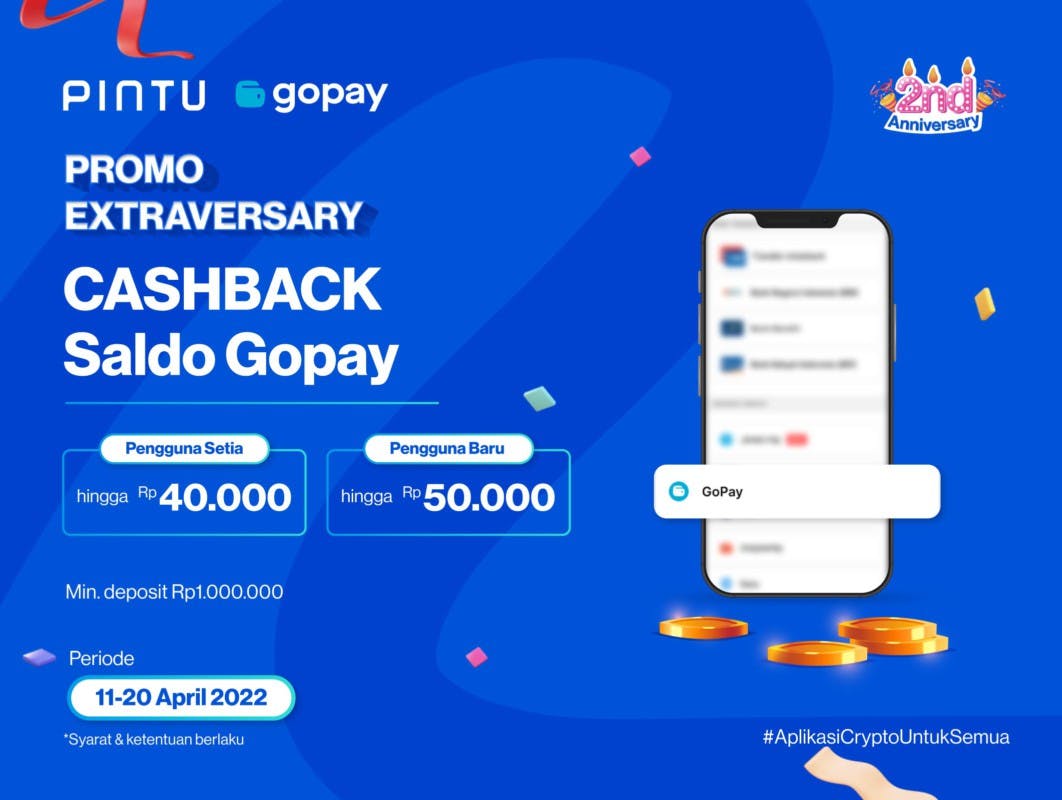 Gambar Promo GoPay x Pintu: Cashback GoPay hingga Rp50.000