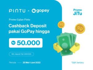 Promo Gajian Pintu x GoPay Mei 2022: Dapatkan Cashback GoPay hingga Rp50.000