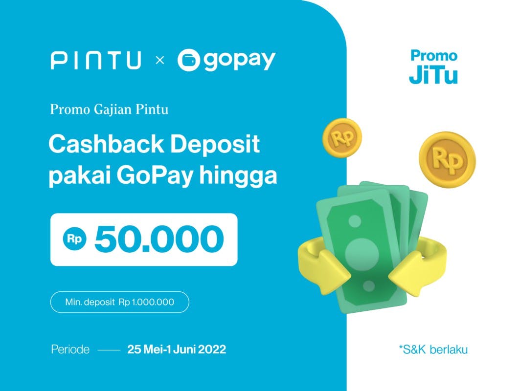 Gambar Promo Gajian Pintu x GoPay Mei 2022: Dapatkan Cashback GoPay hingga Rp50.000
