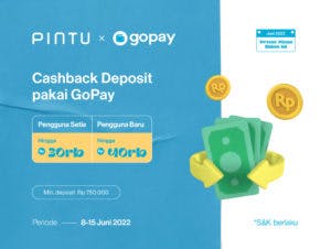 Promo Gopay x Pintu Juni 2022: Cashback GoPay hingga Rp40.000