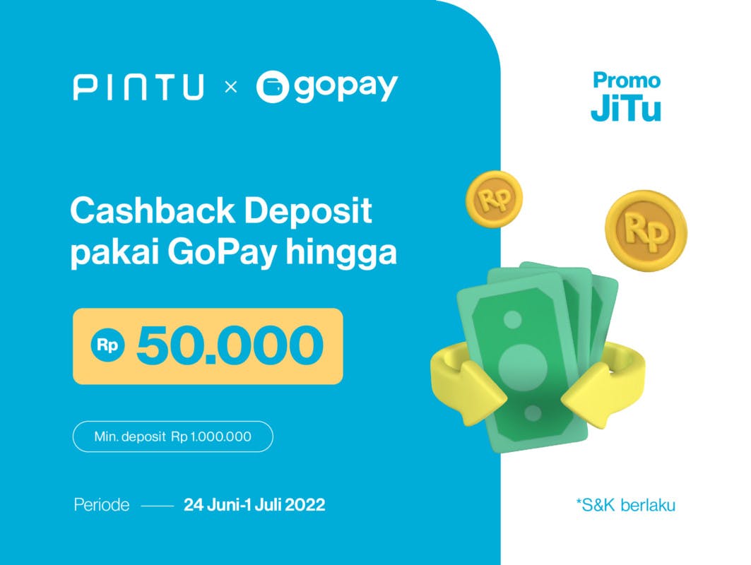Gambar Promo Gajian Pintu x GoPay Juni 2022: Dapatkan Cashback GoPay hingga Rp50.000