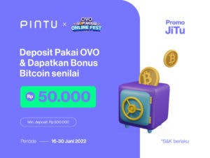 Promo Gajian Pintu x OVO Juni 2022: Dapatkan Gratis Bitcoin Rp50.000