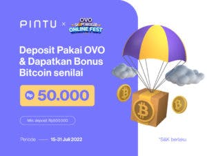 Promo Gajian Pintu x OVO Juli 2022: Dapatkan Gratis Bitcoin Rp50.000