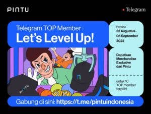 Jadilah Telegram TOP Member dan Dapatkan 10 Merchandise Eksklusif Pintu!