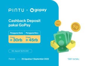 Promo Gajian Pintu x GoPay Agustus 2022: Cashback GoPay hingga Rp45.000