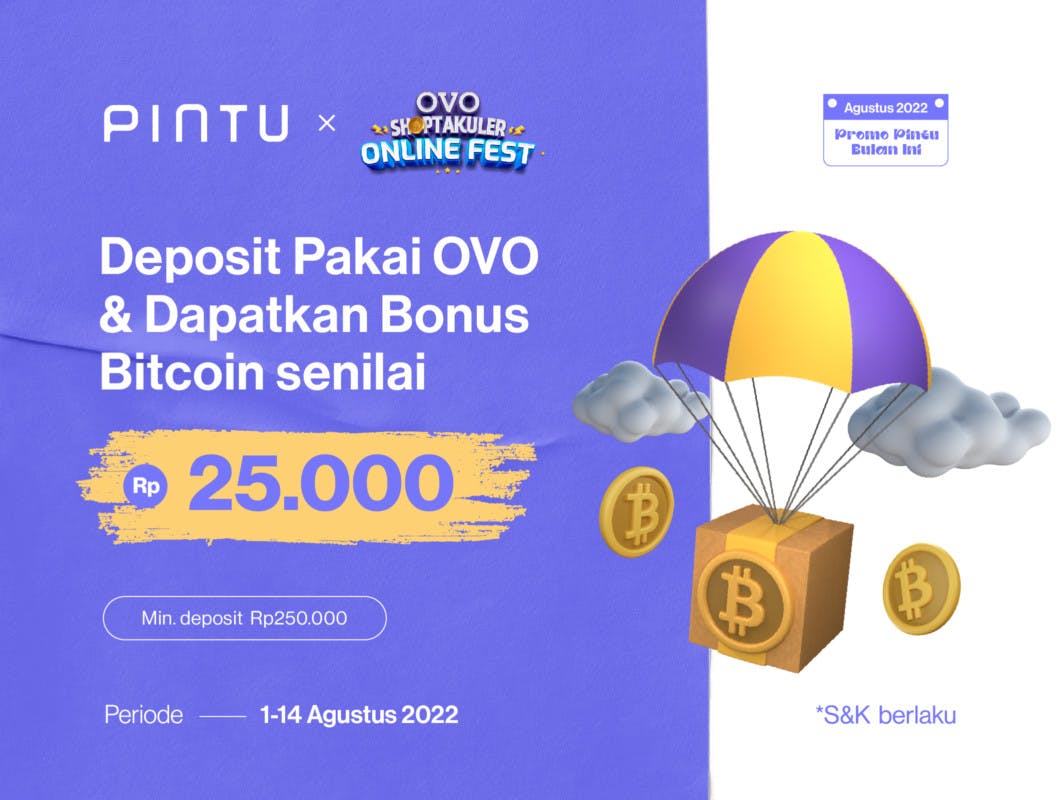 Gambar Promo OVO x Pintu Agustus 2022: Gratis Bitcoin Rp25.000
