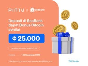 Dapatkan Bitcoin Senilai Rp25.000 Hanya Dengan Deposit SeaBank!