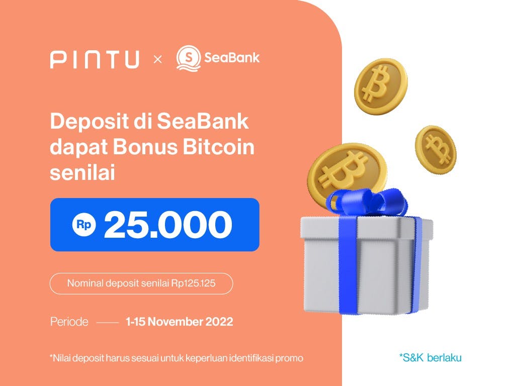Gambar Dapatkan Bitcoin Senilai Rp25.000 Hanya Dengan Deposit SeaBank!