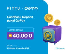 Promo Pintu x GoPay Oktober 2022: Cashback GoPay hingga Rp40.000