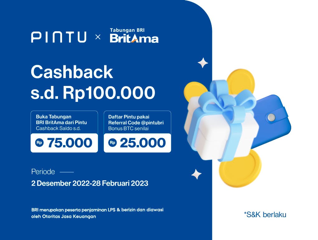 Gambar Promo Pintu x BRI: Dapatkan Cashback Hingga Rp100.000!