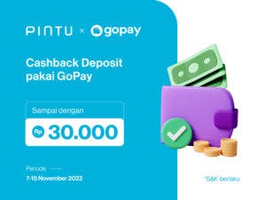 Promo Pintu x GoPay November 2022: Cashback GoPay hingga Rp30.000