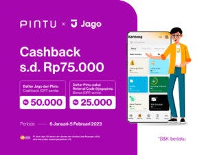 Promo Pintu x Bank Jago: Dapatkan Cashback dan Bonus Saldo Pintu Hingga Rp75.000!