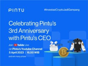 Pintu 3rd Anniversary: Dapatkan Airpod Hingga Aset Crypto BTC di Event Giveaway Youtube Live Pintu!