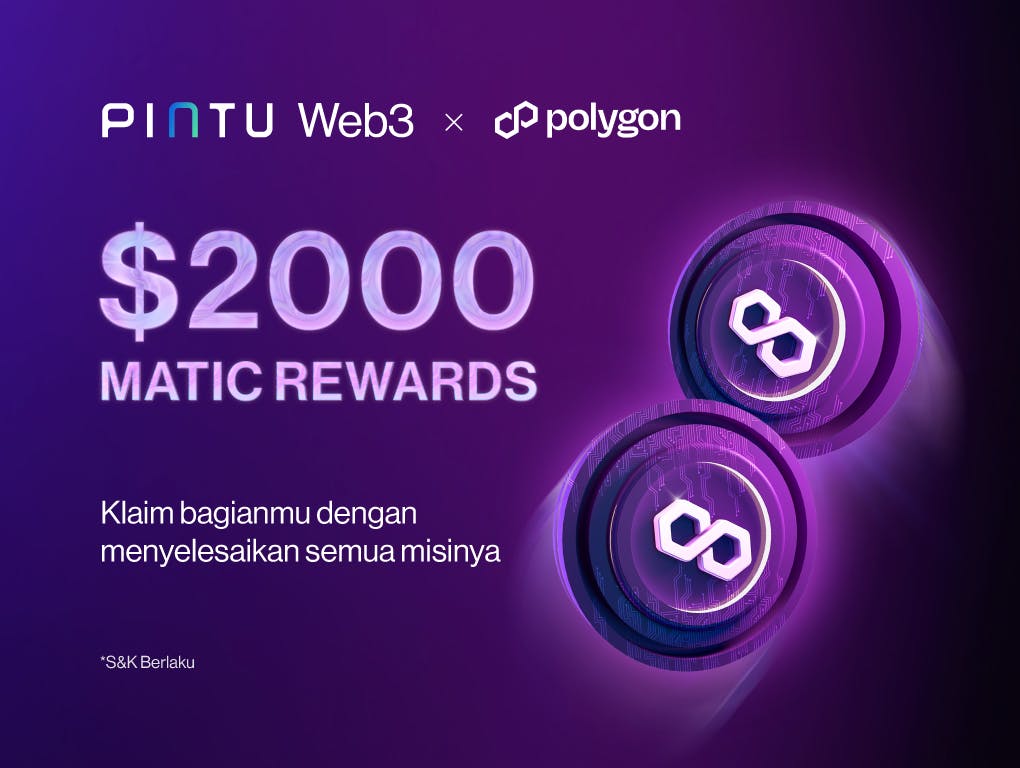 Gambar Pintu Web3 x Polygon: Menangkan Total Hadiah 2000 USD dalam Token $MATIC!