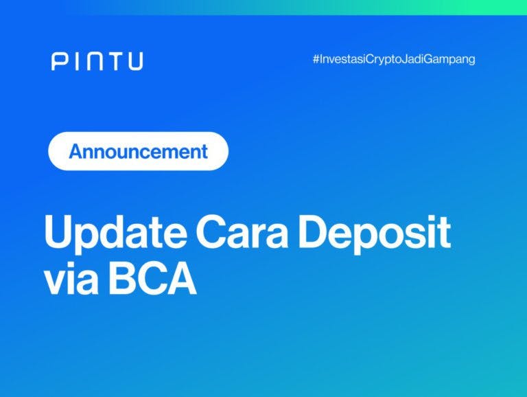 Pengumuman: Update Deposit Channel Pintu via BCA